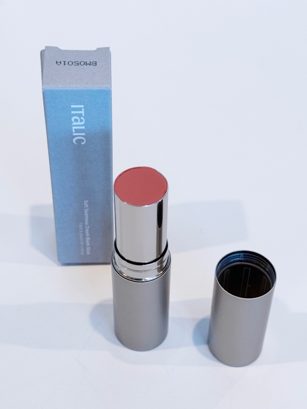 ITALIC Soft Seamless Cream Blush Stick Muted Coral Pink Makeup NEW WITH BOX